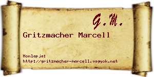Gritzmacher Marcell névjegykártya